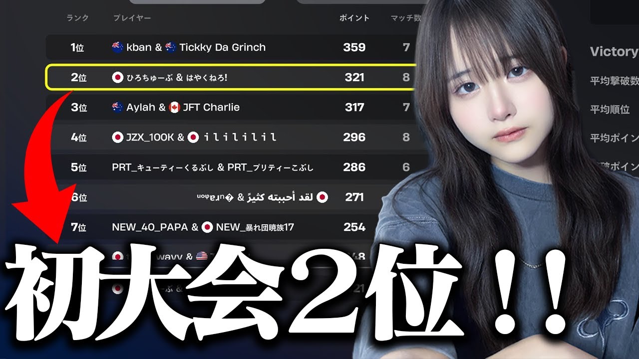 初めてのランクカップ２位取れた！！