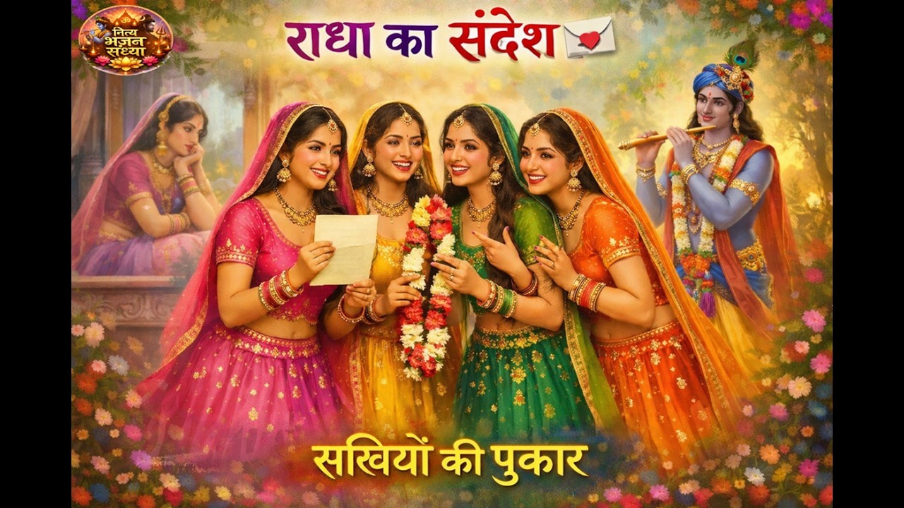 राधा का संदेश: सखियों की पुकार | Radhe Krishna Bhajan | Radhe Radhe | Shyama Ju ki Jai #radheradhe