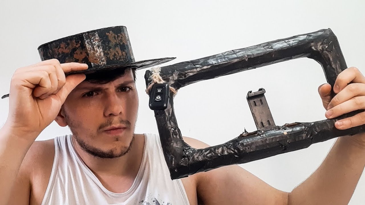 Criei um suporte de papelão para melhorar nas gravações!