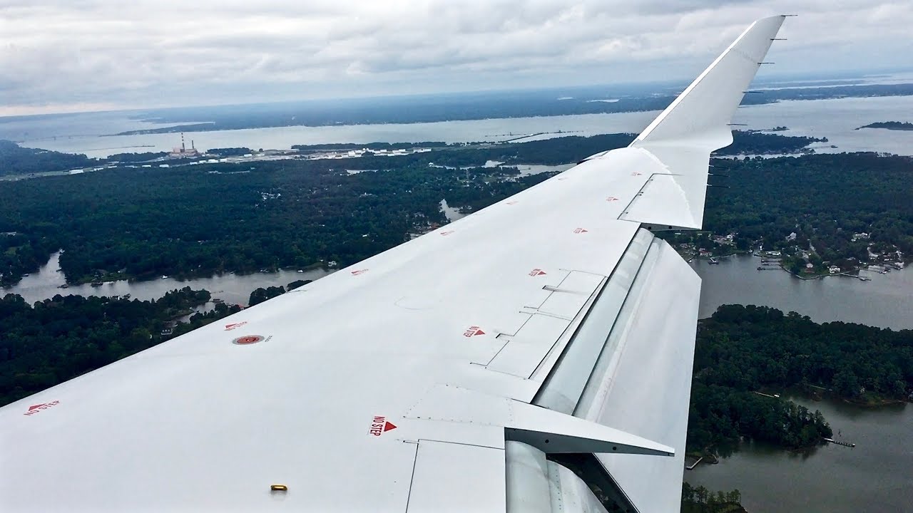 American Eagle - Bombardier CRJ-900LR - CLT-PHF - Takeoff & Landing - Inflight Series Ep. 110