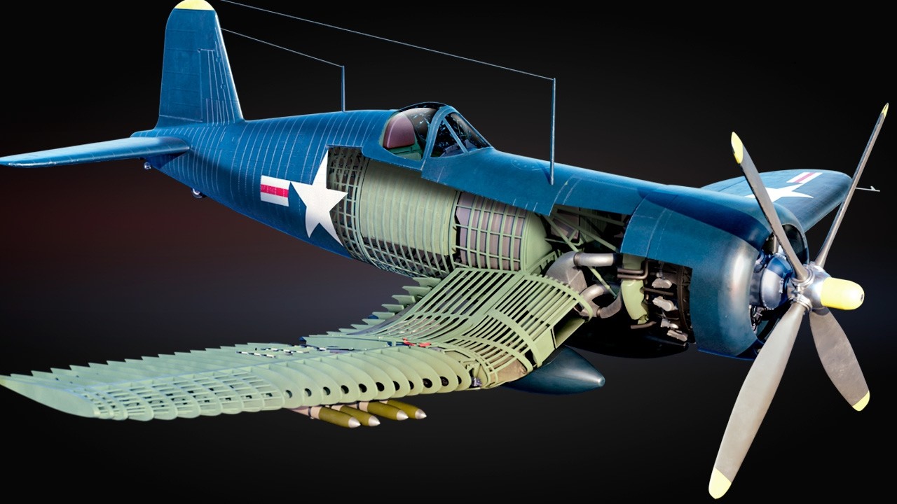 Внутри самолета F4U-4 Корсар