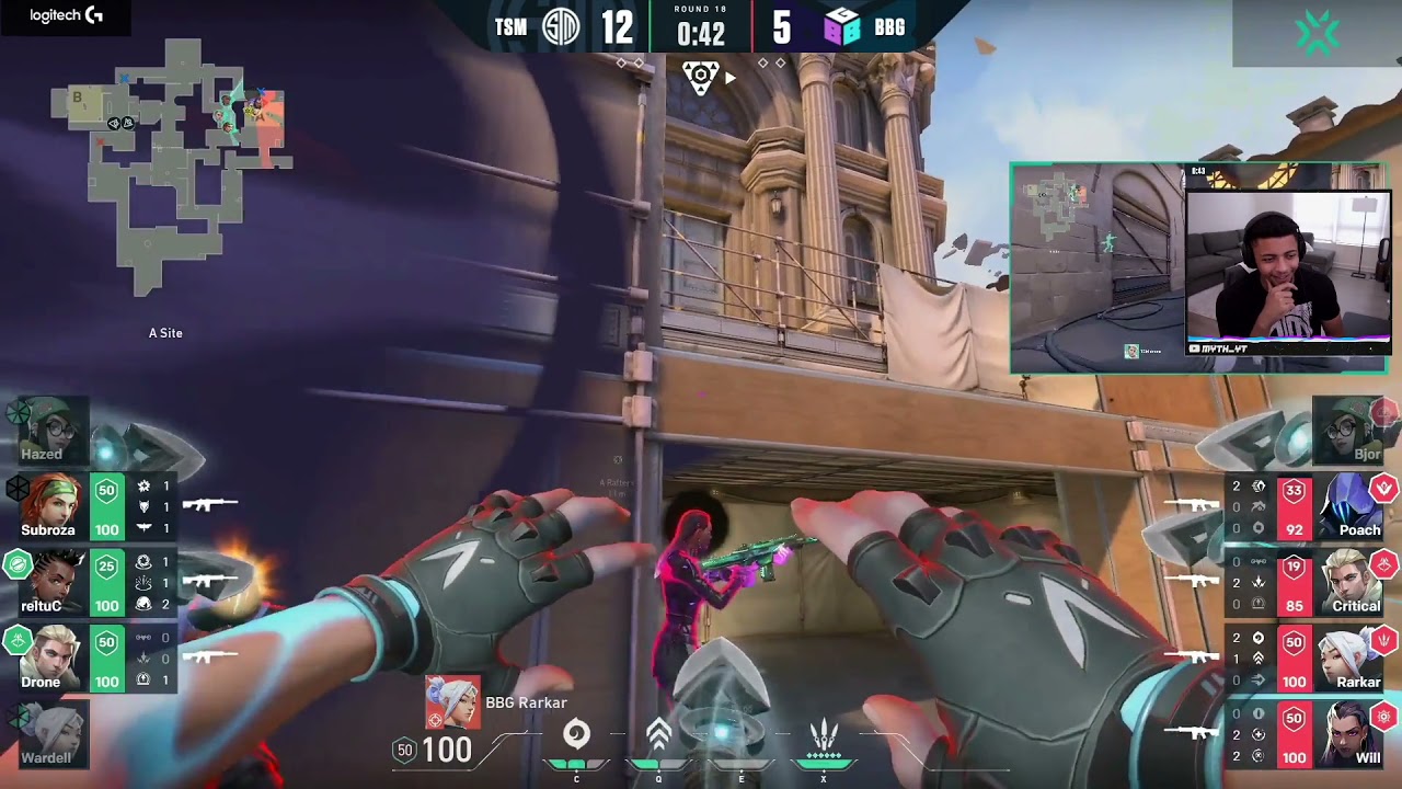 Myth Reacts to TSM Subroza's GAME-WINNING ACE in VCT