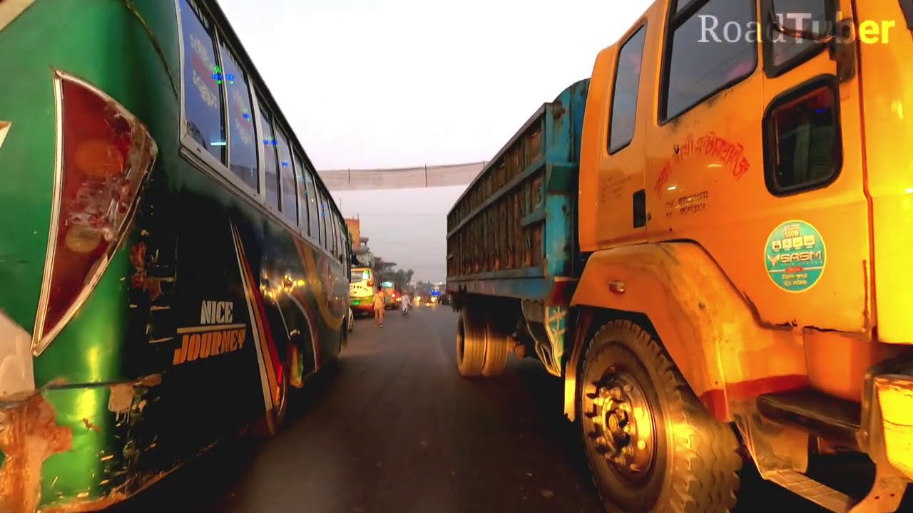 Sherpur to Sylhet 4K | Evening to Night Highway Drive | Road Tuber