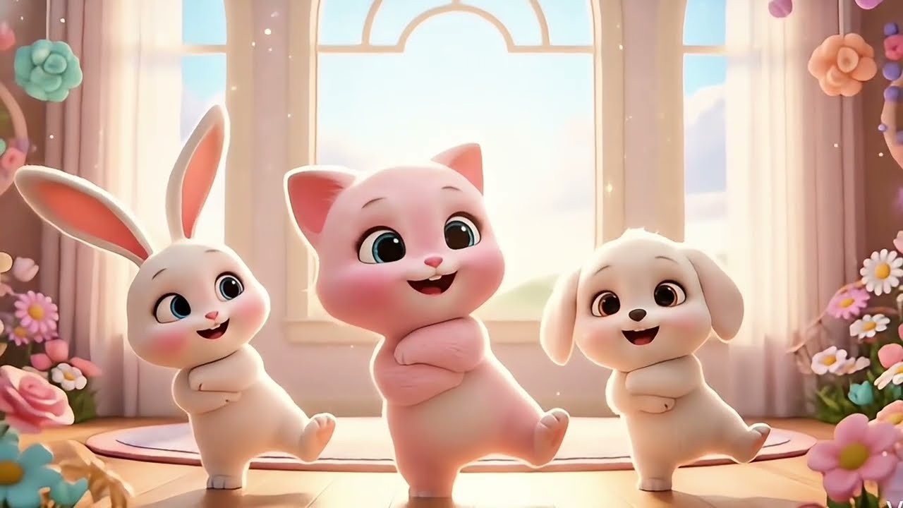 Happy Song For Kids | Good Morning with Baby Kitty Pink 🌞 Sing, Dance & Morning Routine Fun for Kids
