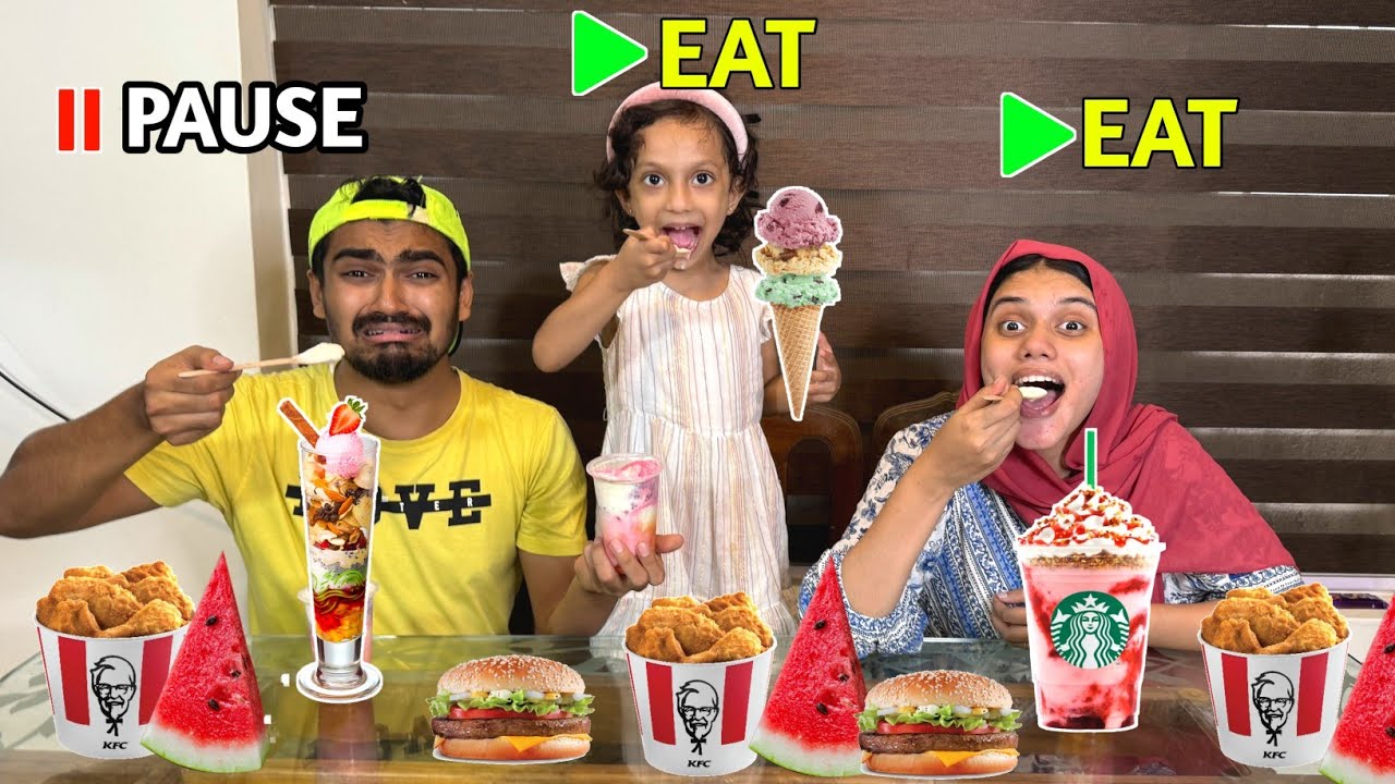 EAT VS PAUSE CHALLENGE | Full അടിയായി കൊളമായ പോരാട്ടം 😂