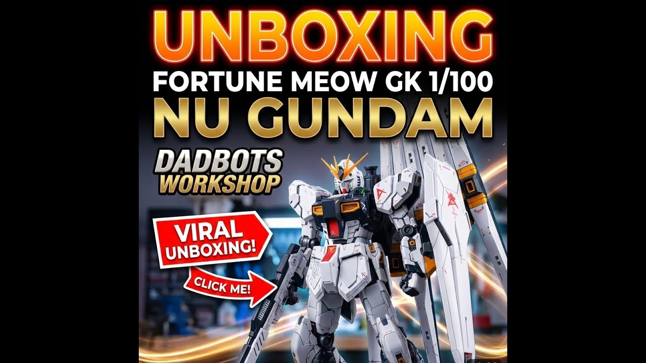 Is This Third-Party Kit Actually Good? Unboxing Fortune Meow GK Nu Gundam 1/100 scale #GK #NUgundam