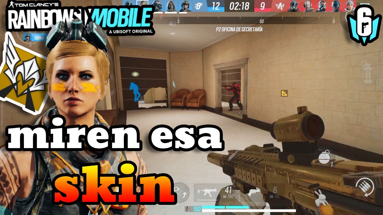 Así luce la skin dorada de Valkyrie con todos sus detalles En Rainbow six Mobile 