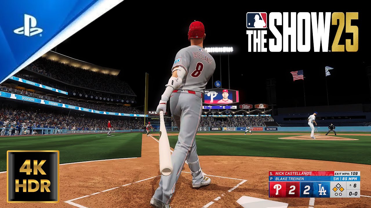 MLB The Show 25! Gameplay Phillies Vs Dodgers (4K HDR PS5)