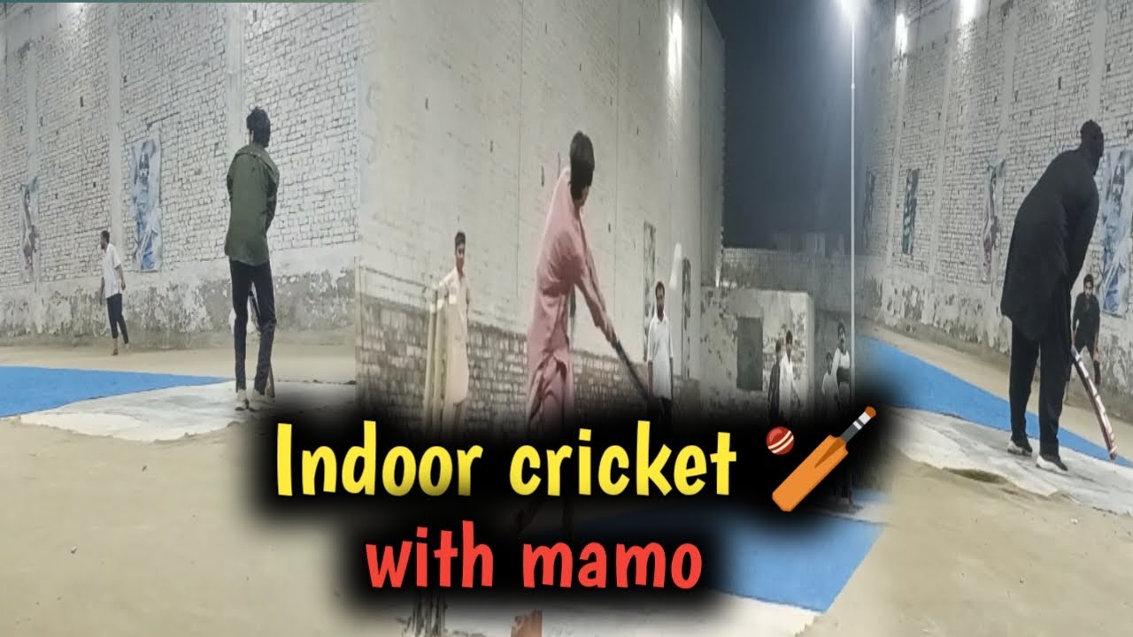 Indoor cricket 🏏 sab czn aur mamo ke sath bht Maza Aya sab friends they Mamo gir gyee 😩