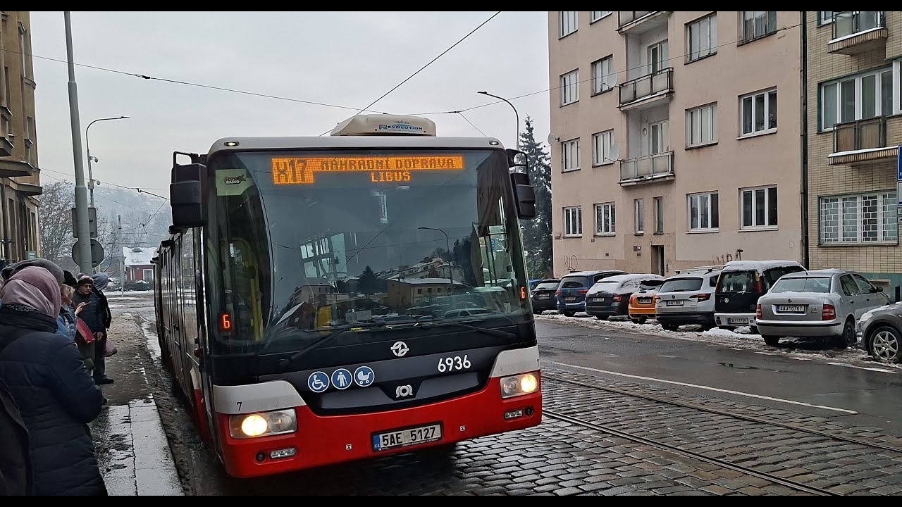 Linka X17 v useku Podolská Vodárna  -  Libuš