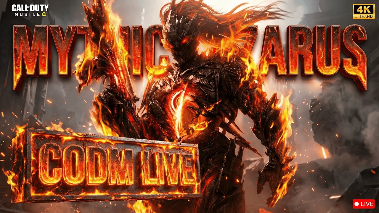 CALL OF DUTY MOBILE *MYTHIC LAZARUS* LIVE GAMEPLAY IN 4K ULTRAHD | BATTLE ROYALE LIVE