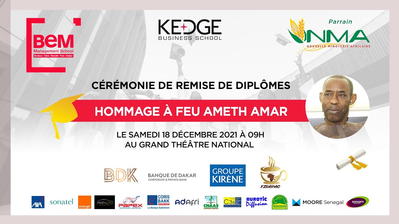 #GraduationBEM - Cérémonie de remise des diplômes, en direct du Grand Théâtre National de Dakar