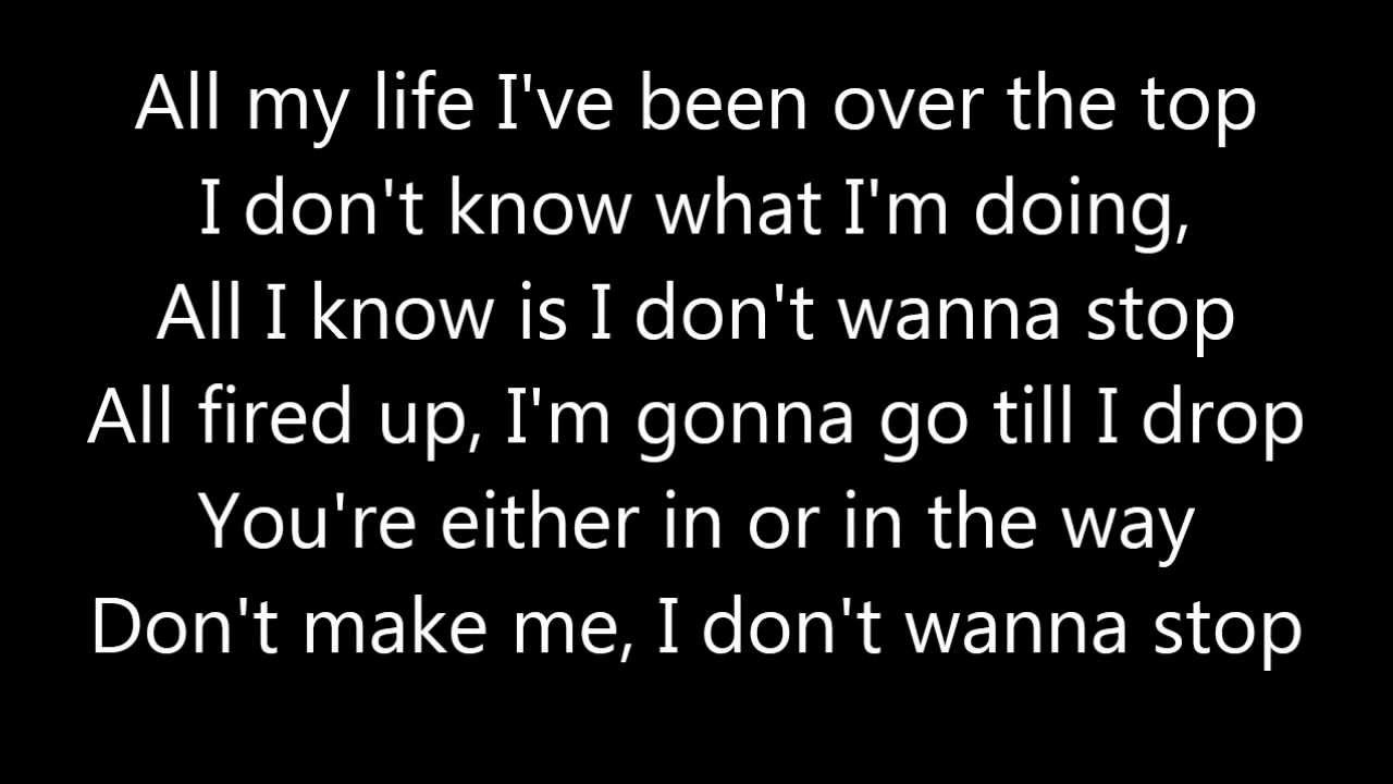 I Don't Wanna Stop - Ozzy Osbourne (LYRICS)