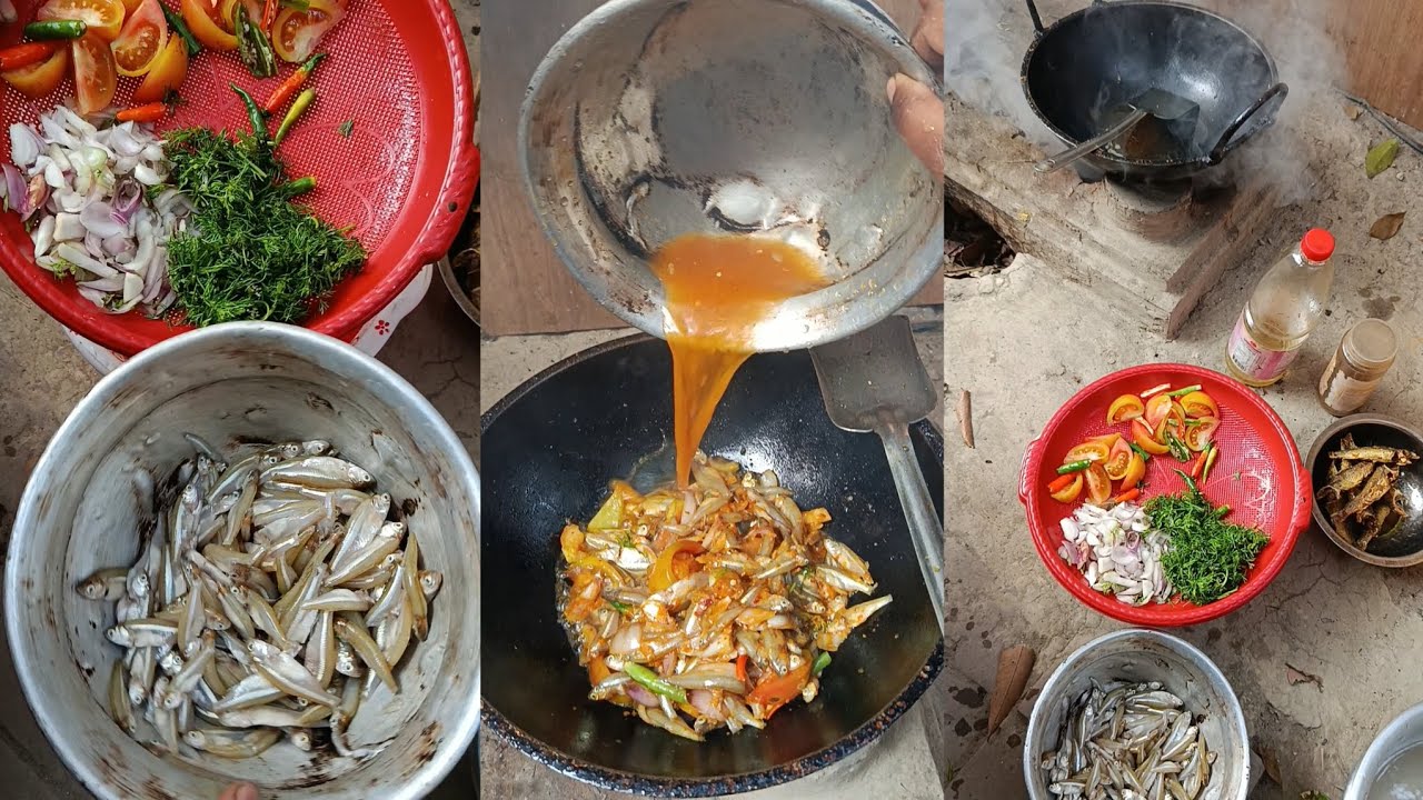 মাটির চুলায় ছোট মাছের চচ্চড়ি রেসিপি। Fish curry recipe । Easyrecipe 