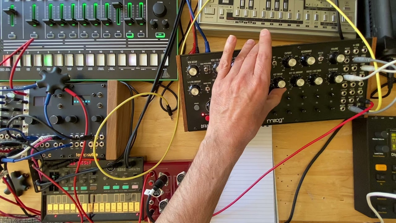 Volca FM, DFAM, SY0.5, 2hp Bell & TR8 Jam
