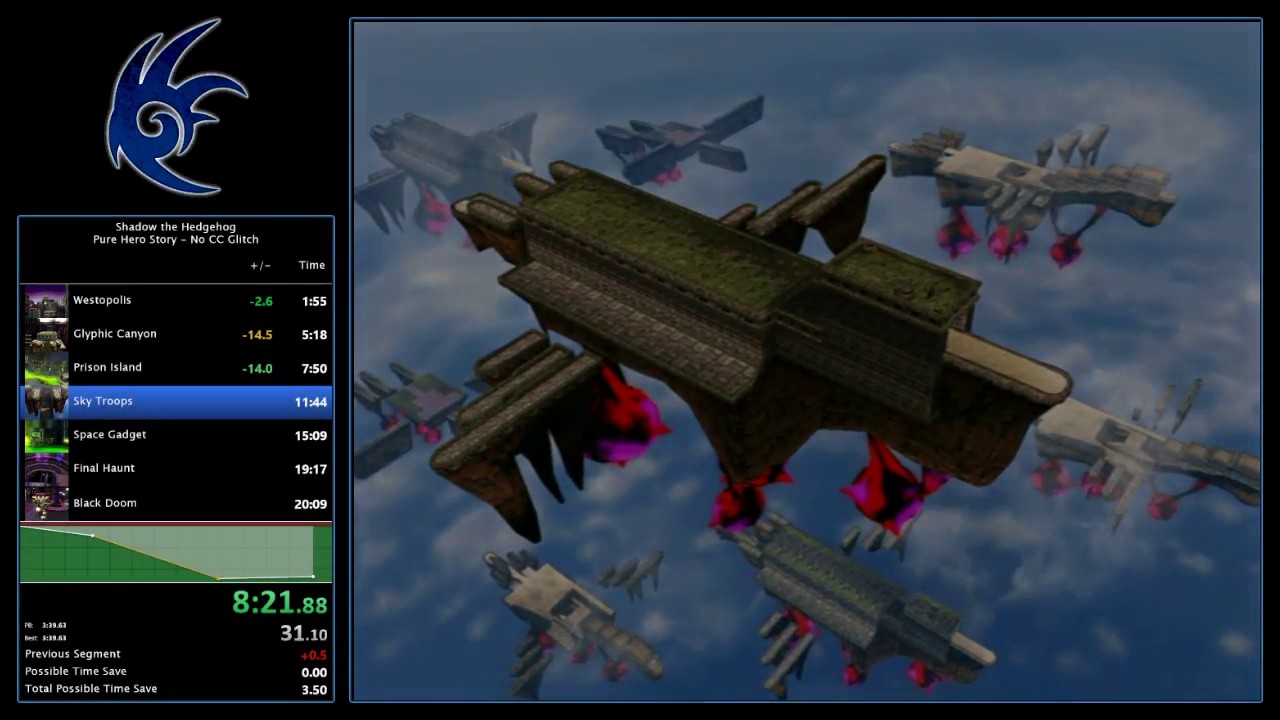 Shadow the Hedgehog - Pure Hero Story No CCG Speedrun [19:29]