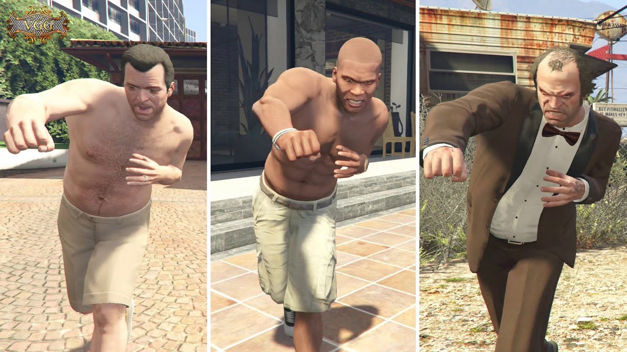 Michael Franklin and Trevor's Fighting Styles GTA V