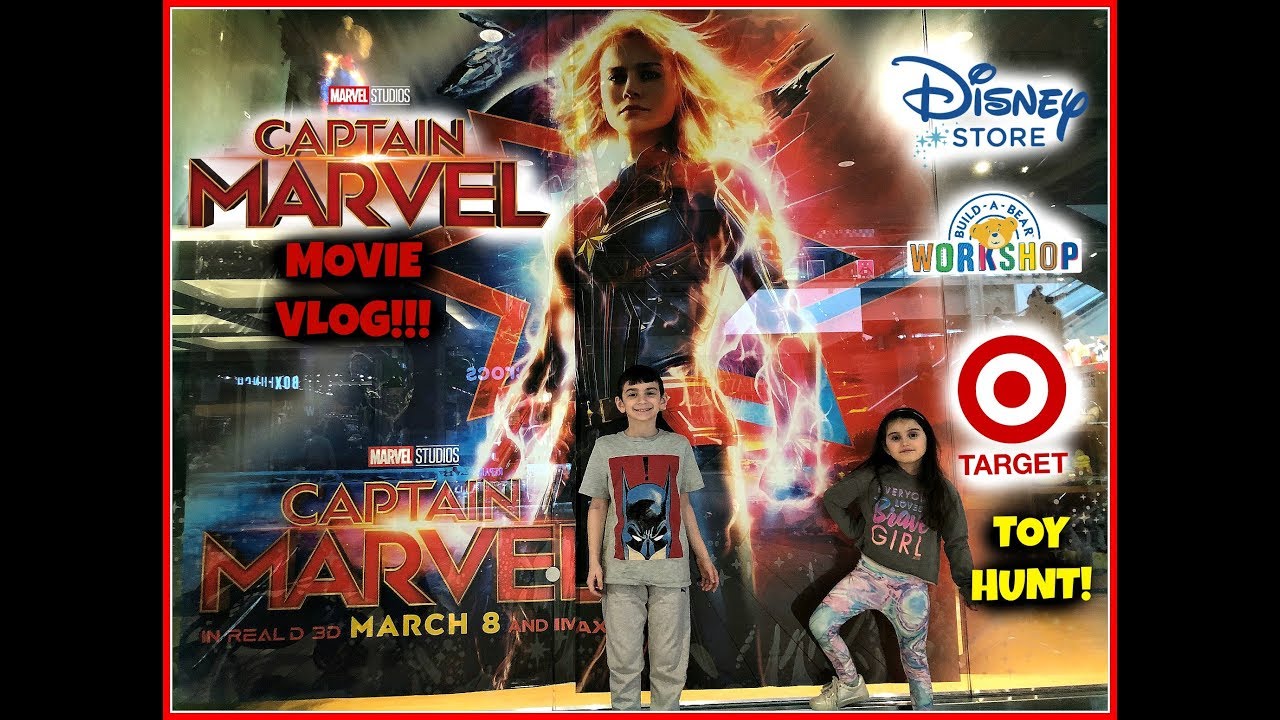 CAPTAIN MARVEL Movie Vlog! Target Disney Store Barnes & Noble & Build a Bear TOY HUNT!