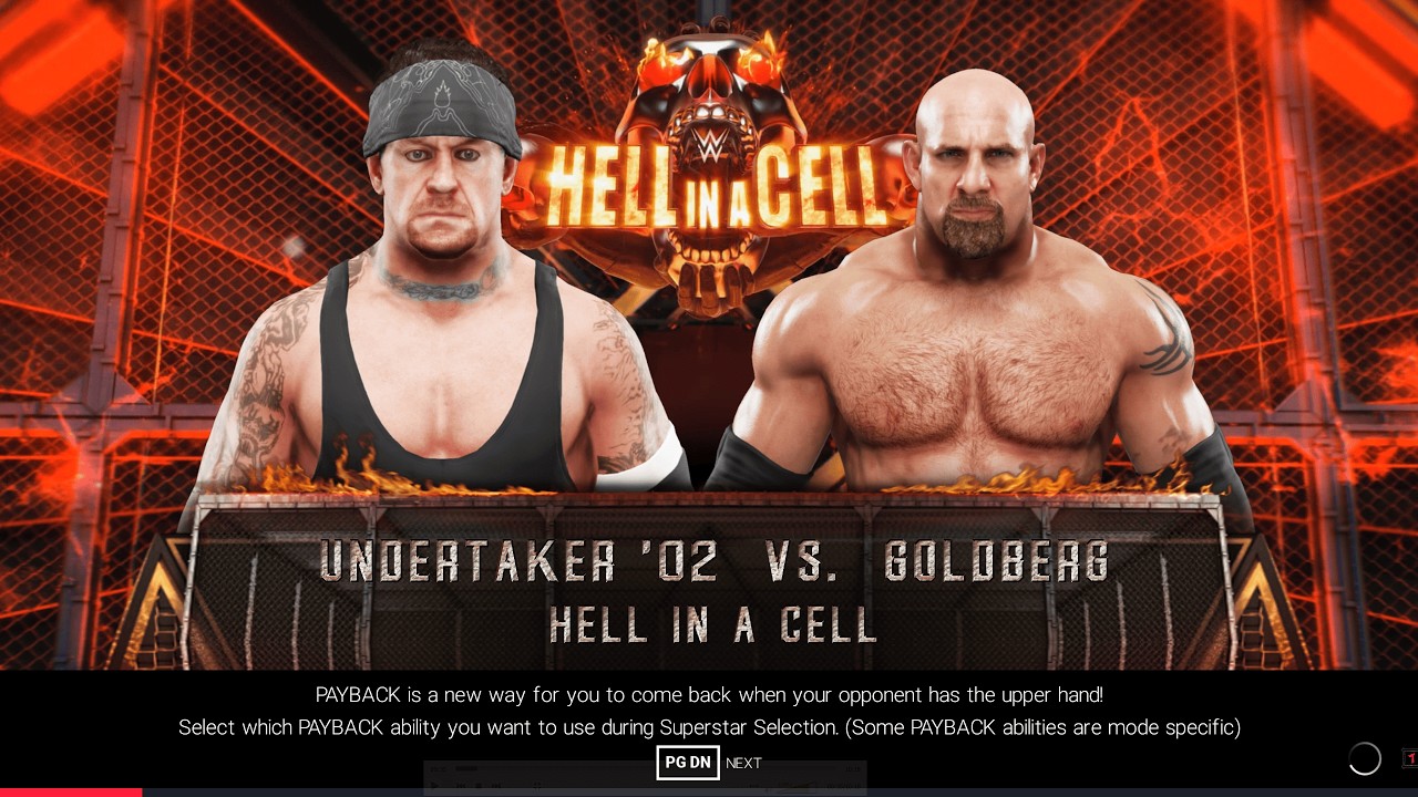 WWE 2K19 Undertaker 2002 vs. Goldberg 2nd Match Hell In A Cell: Who Wins This Time?