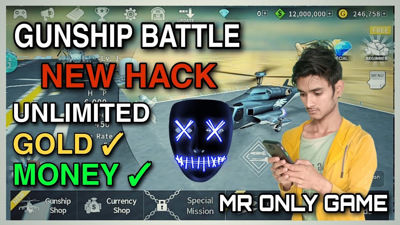 "GUNSHIP BATTLE - Free Gold Coins Hack Tutorial! No Root | 2023 Mod APK 🚁 
