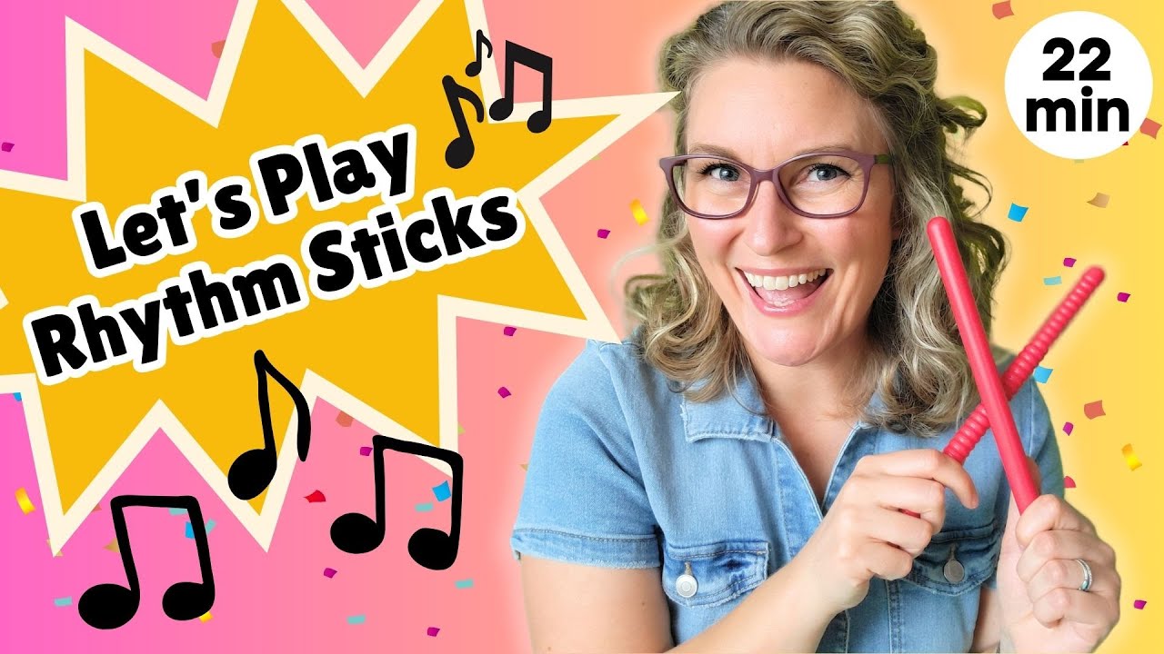 Let’s Play Rhythm Sticks! | Rhythm Stick Songs For Children Compilation | Music Class for Kids