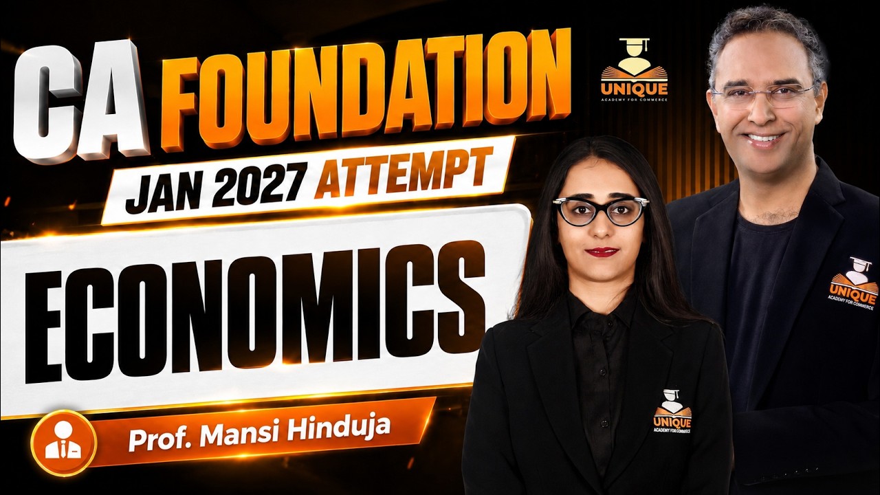 CA Foundation | Economic Macro | Introduction Lec 2 | Jan 27 | Prof. Mansi Hinduja