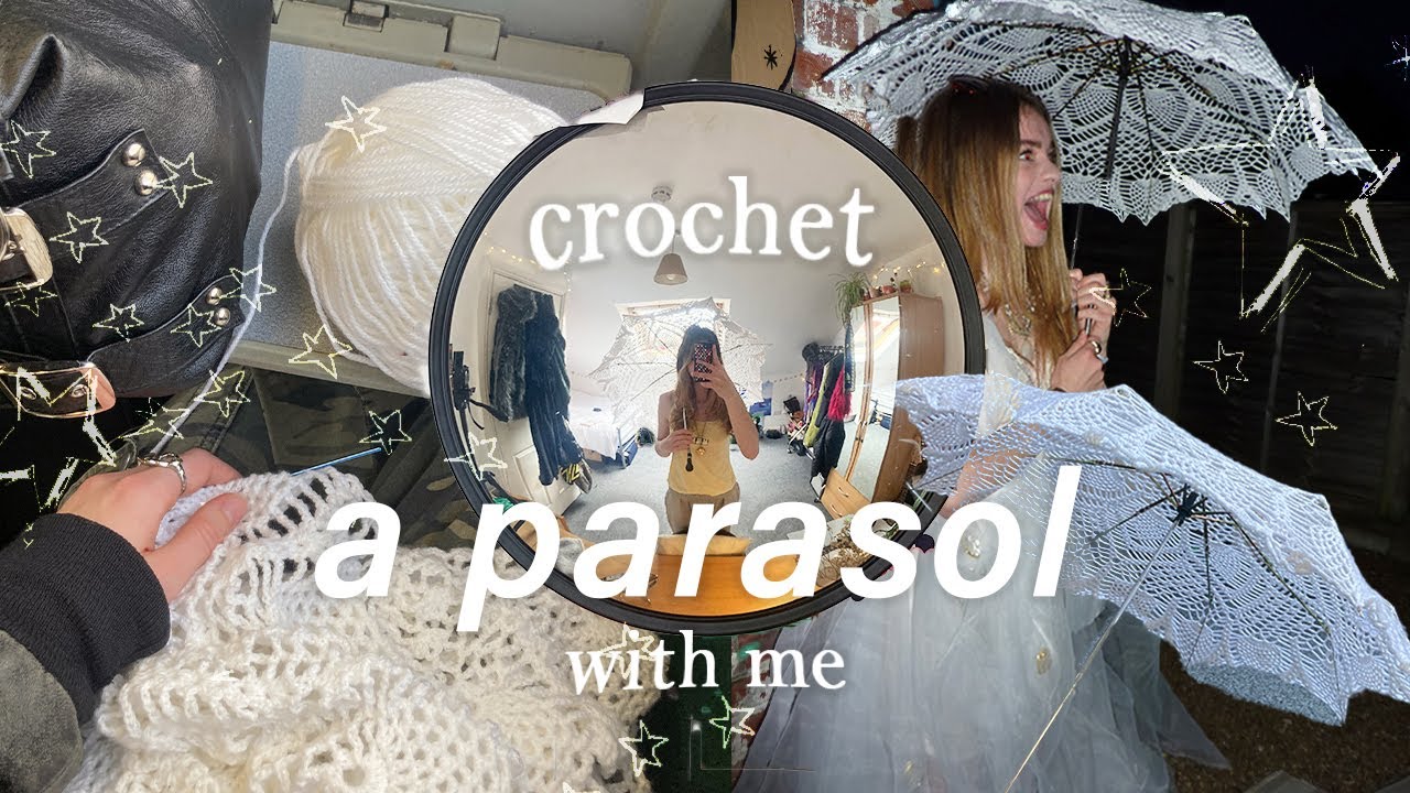 CROCHET A PARASOL WITH ME for our uni garden fashion show