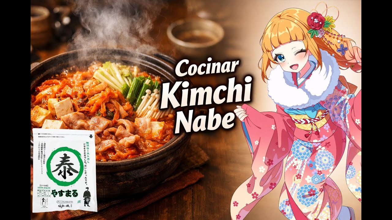 【#やすまるだし】 🍲 Cocinando Kimchi Nabe en vivo | ¡Comida caliente para el invierno!【キムチ鍋】
