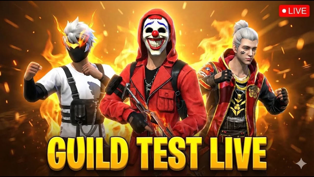 GUILD TEST CUSTOM || FREE FIRE LIVE||