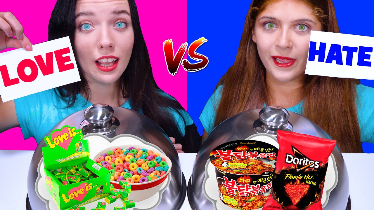 LOVE VS HATE FOOD CHALLENGE by LiLiBu | EATING SOUNDS
