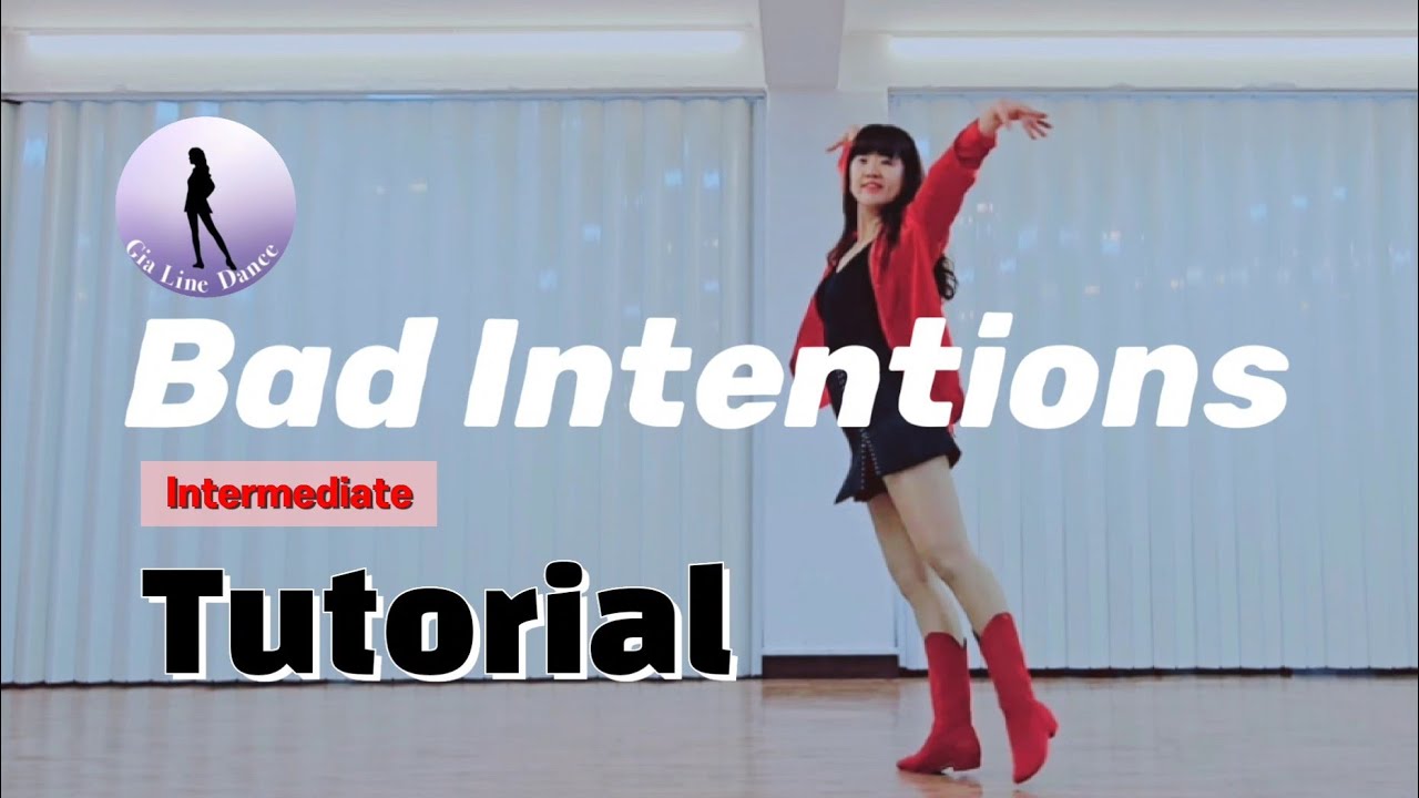 [Tutorial]Bad Intentions Line Dance #스텝설명 #중급라인댄스 #지아라인댄스