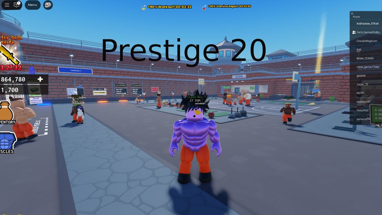 I Got Prestige 20 in Prison Pump Roblox