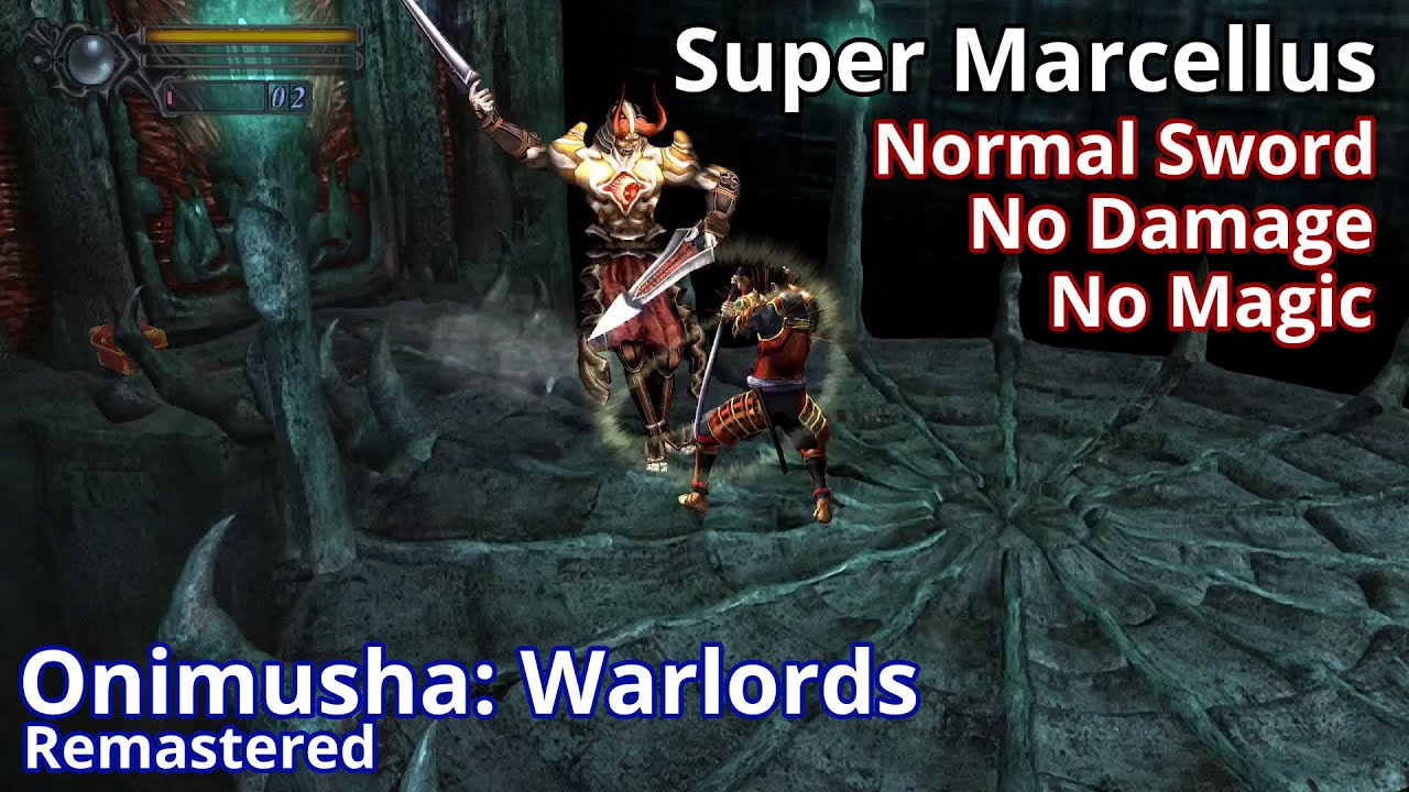 Onimusha: Warlords (remastered) Super Marcellus, normal sword, no damage, no magic