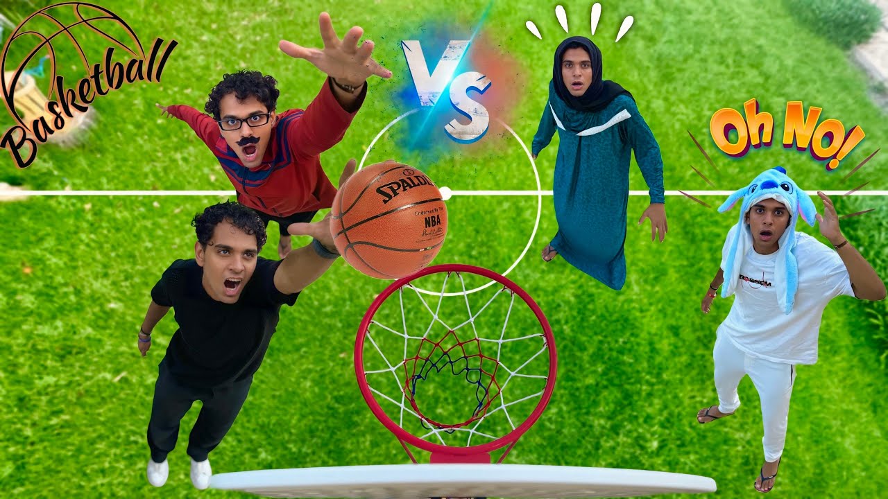 لما تلعب انت وعيلتك كرة سلة ضد بعض علي فلوس 🏀💵😂 / Bassem Otaka/ اوتاكا