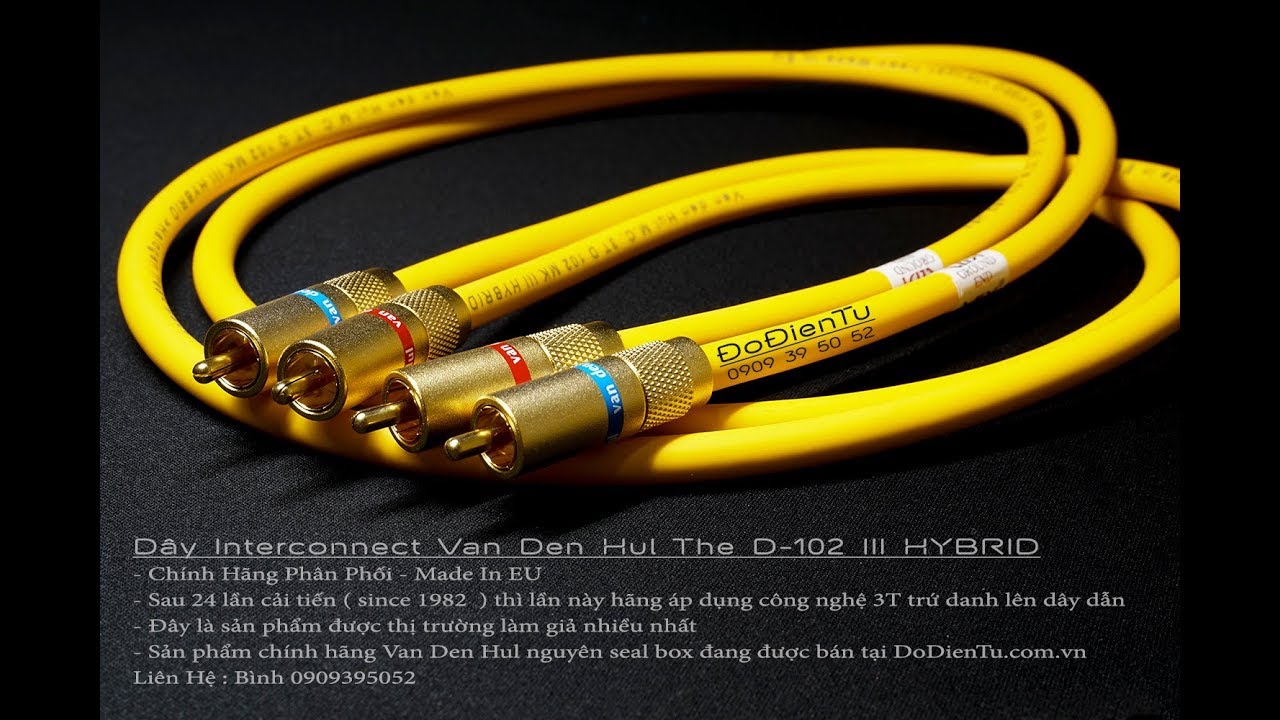 Van Den Hul interconnect 3T D-102 III Hybrid - Made in EU - Ph&acirc;n Phối Ch&iacute;nh H&atilde;ng