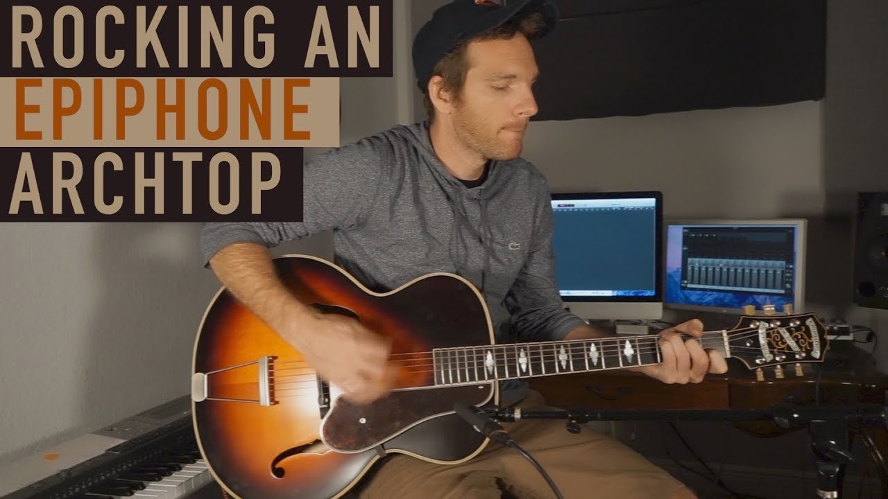 Играю на гитаре Epiphone Archtop