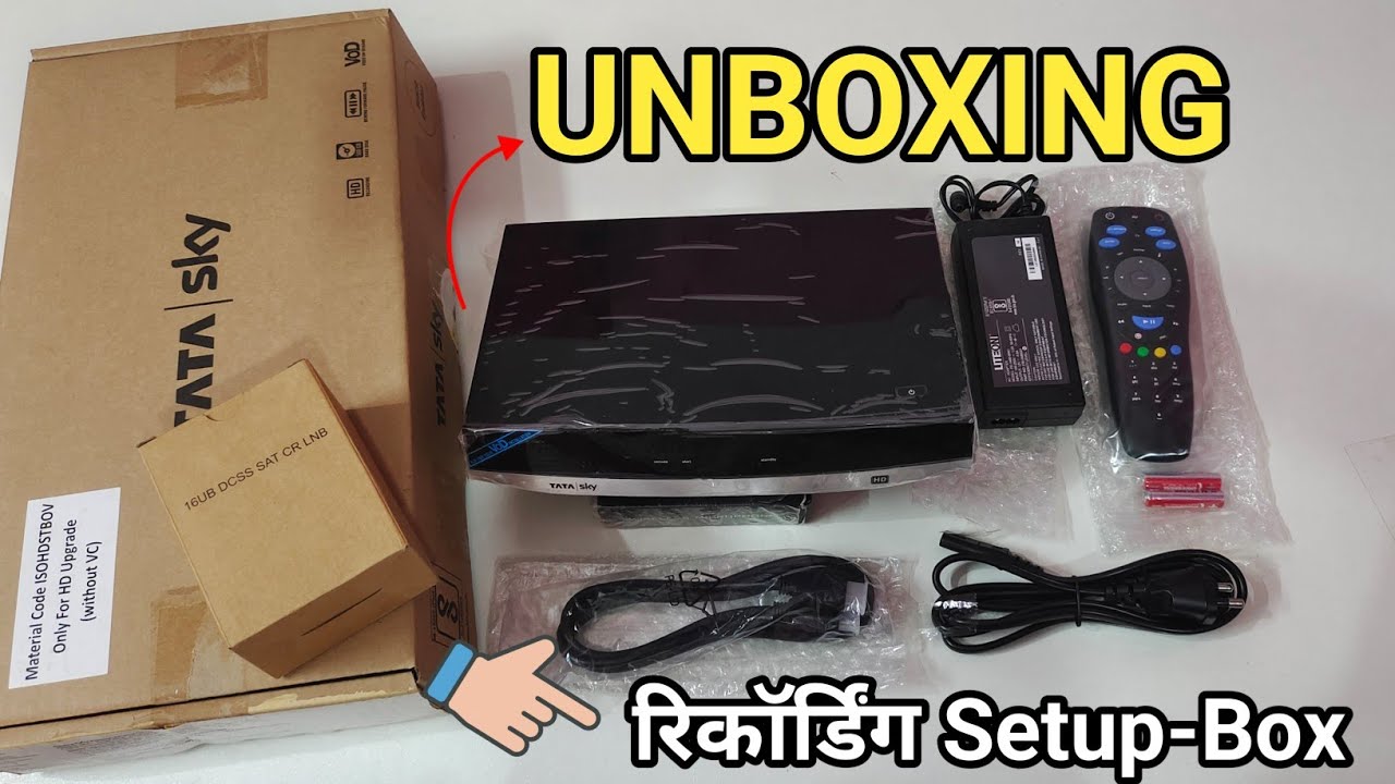 Tata Sky HD + Setup Box | Unboxing & Review | Tata Sky HD Plus Recording Setup Box With 500 GB HDD