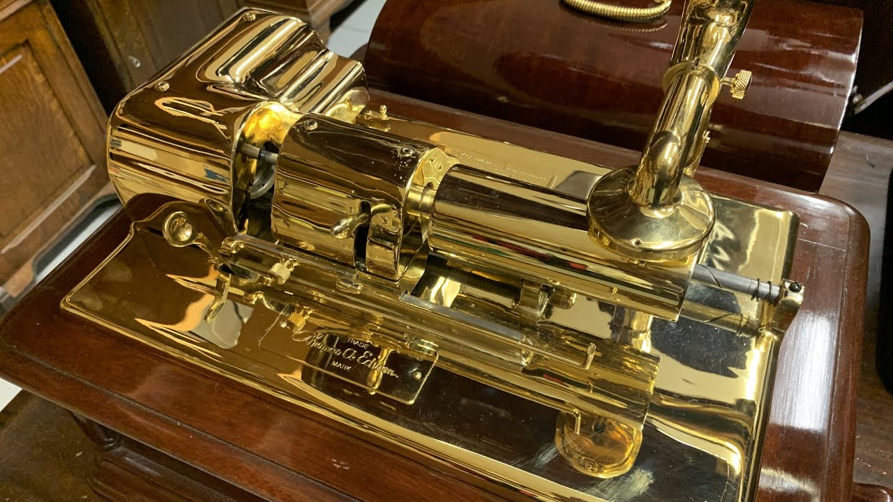 Edison Gold and Nickel Opera Cylinder Phonographs