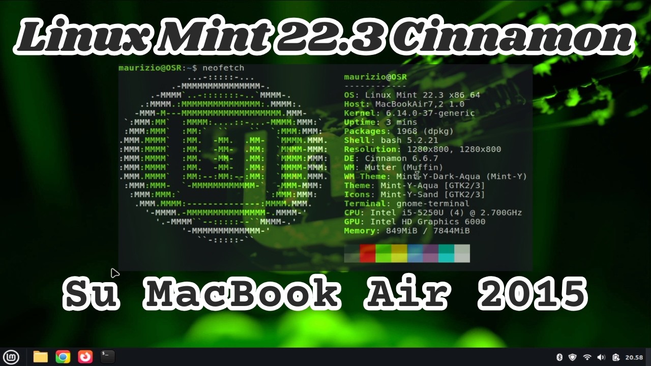 Linux su un Macbook Air di 16 anni fa!