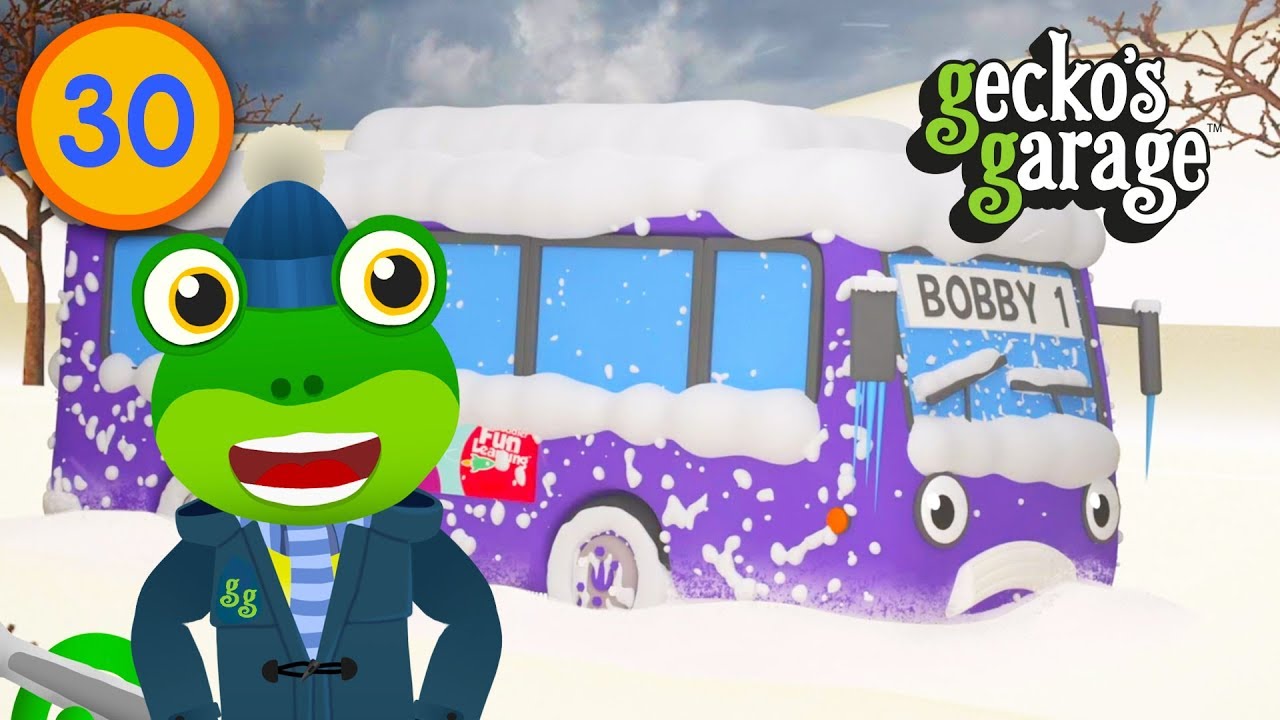 Bobby the Bus is STUCK | Gecko's Garage | Trucks For Kids | Educational Videos For Toddlers