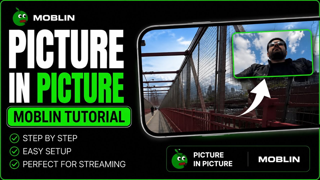 How to create a Picture in Picture PIP scene in Moblin for Streaming on Twitch/YouTube with DJI cams