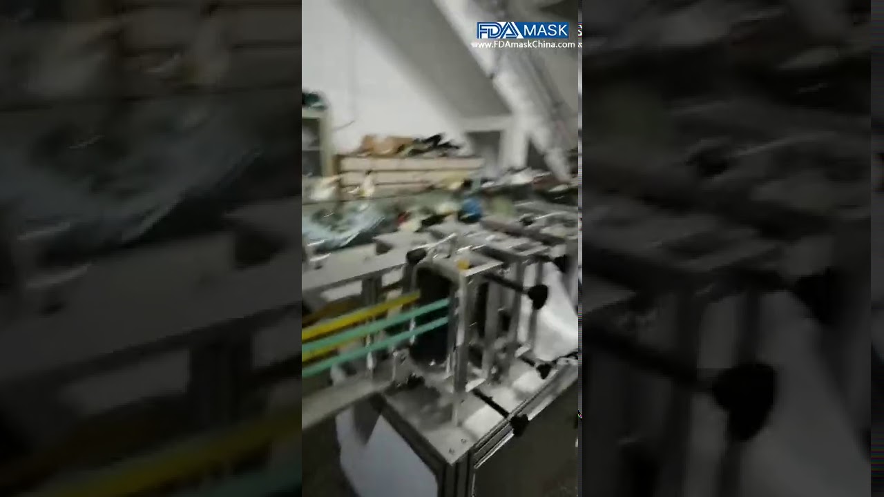 KN95 N95 mask production line commisioning video mask making line testing on scene