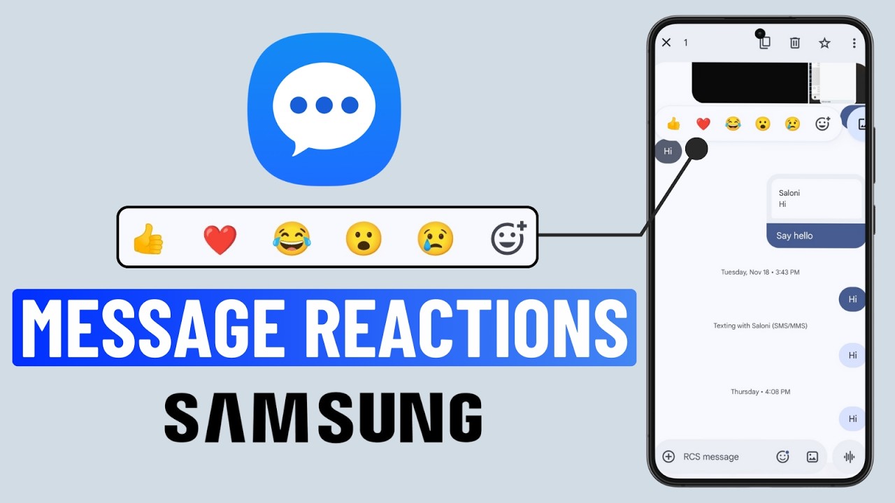 How to React to Messages on Samsung Phone