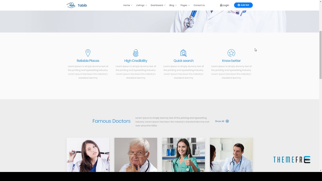 Tabib - Health and Medical Directory Template        Jarrett Norm