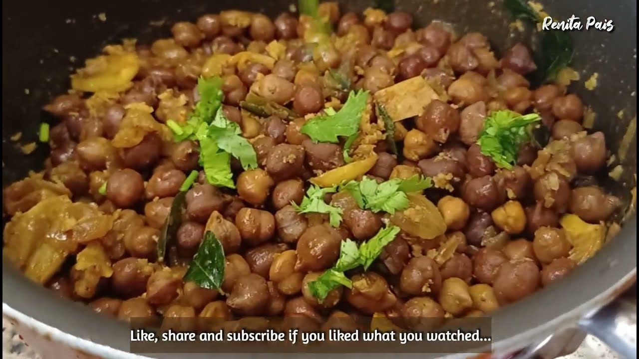 Black chana sukka, black Chick Peas sukka, Mangalorean Chana Sukka, Mangalorean recipes, Renita Pais