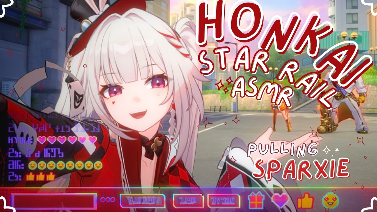 honkai star rail asmr ♡ pulling + building sparxie ⋆˙⟡🃏( whispers, clicking and keyboard )