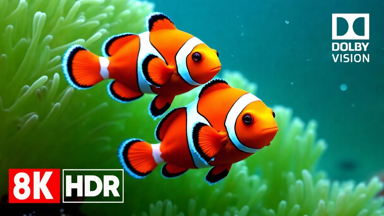 Colorful Tropical Fish 8K HDR Dolby Vision &ndash; Showcase 8K OLED Demo