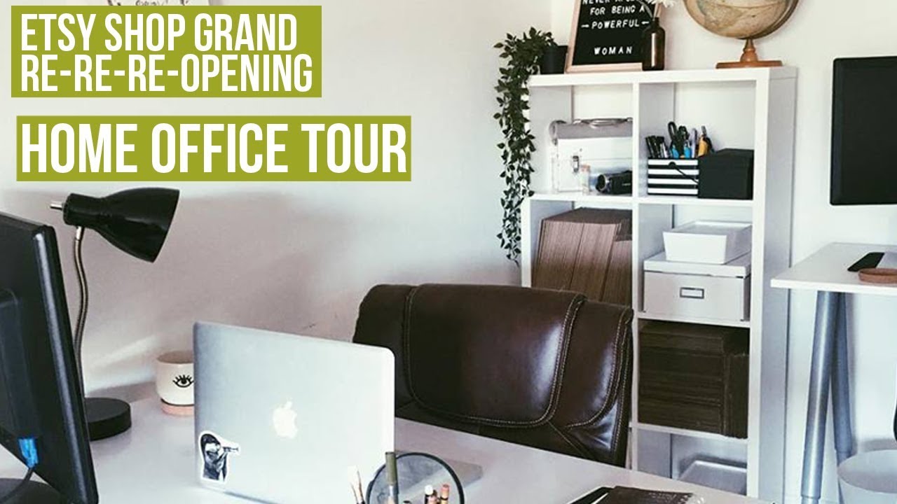 Etsy Shop Grand Re-Opening! Home Office Tour