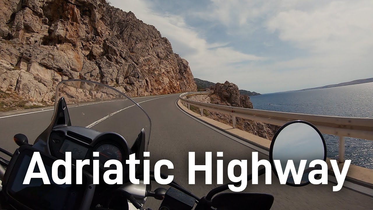 Adriatic Highway, Croatia on a motorcycle