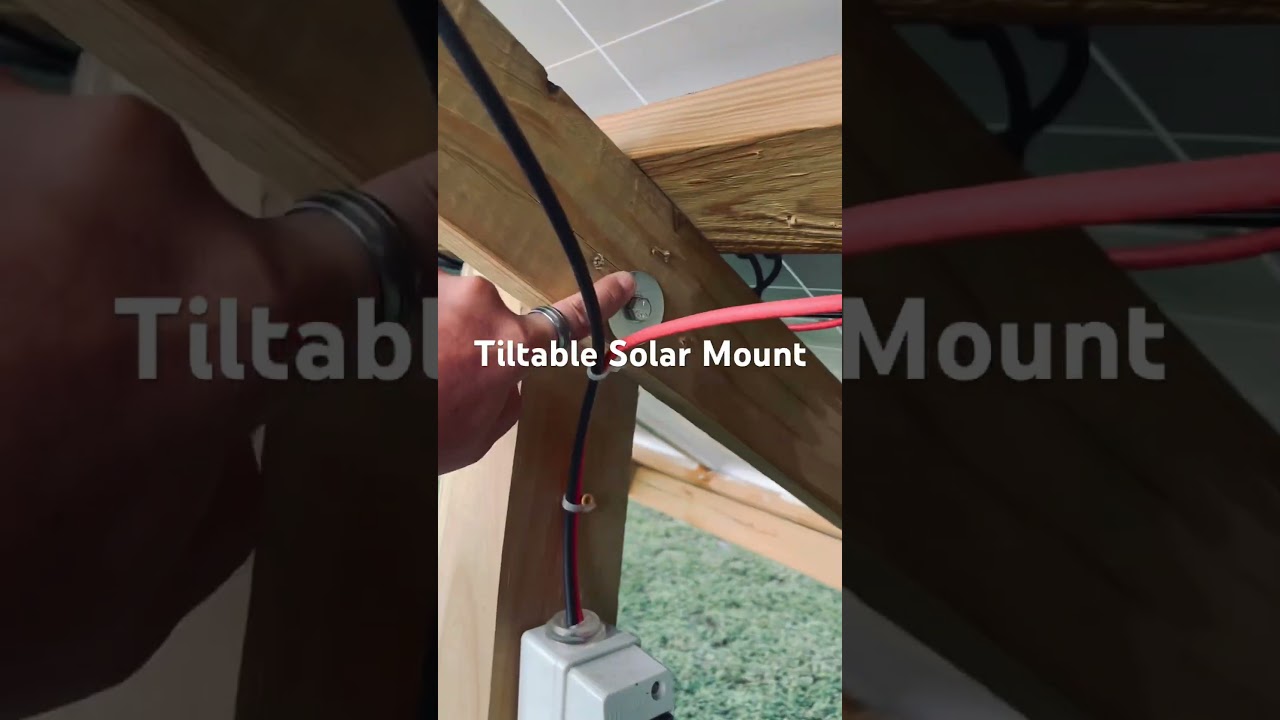 DIY tiltable solar mount, inexpensive way to maximize solar input. #solarpower #solar #solartips